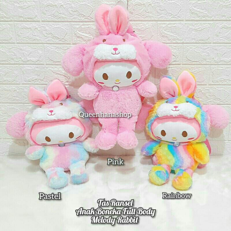 Tas Ransel Anak Costume Pelangi Full Body Tas Boneka Karakter  Ransel Anak