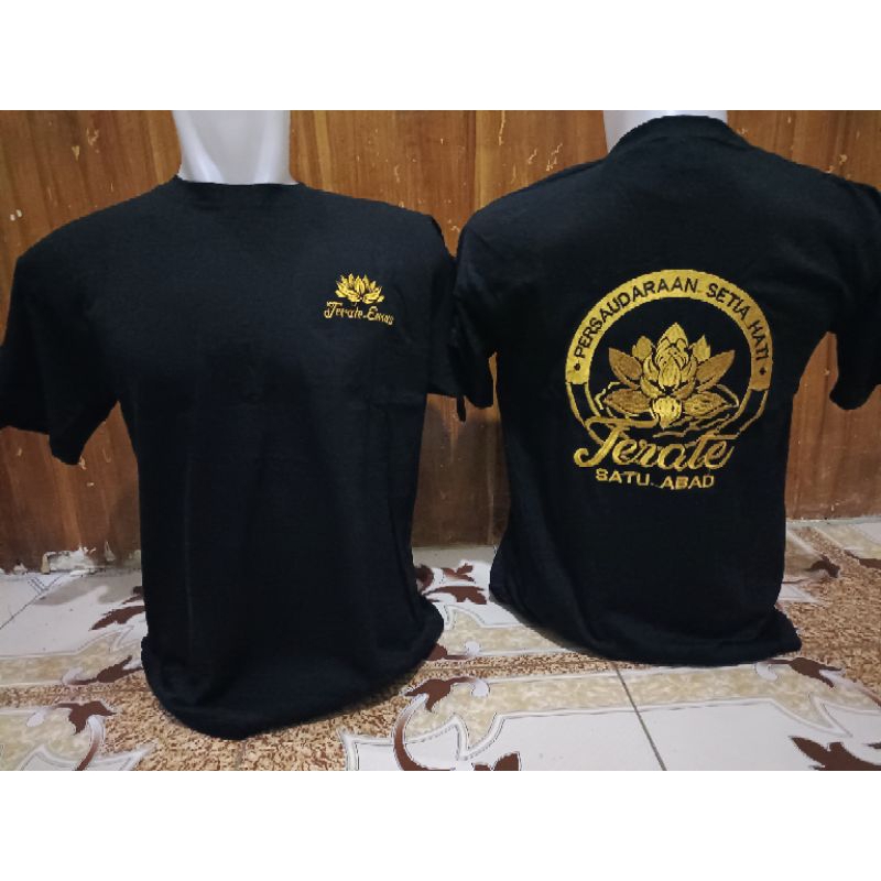 Kaos SH Terate Bordir/ Kaos Sablon Motif TERATE EMAS Terbaru