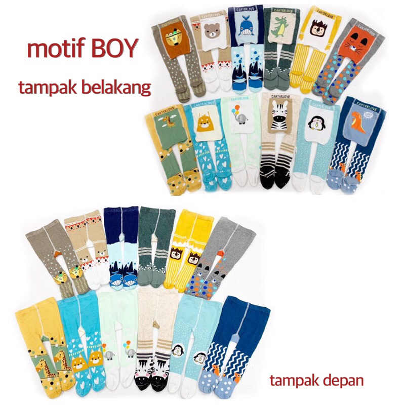 Carterlove Legging Bayi Motif Tutup Kaki | Baby Thight Pattern