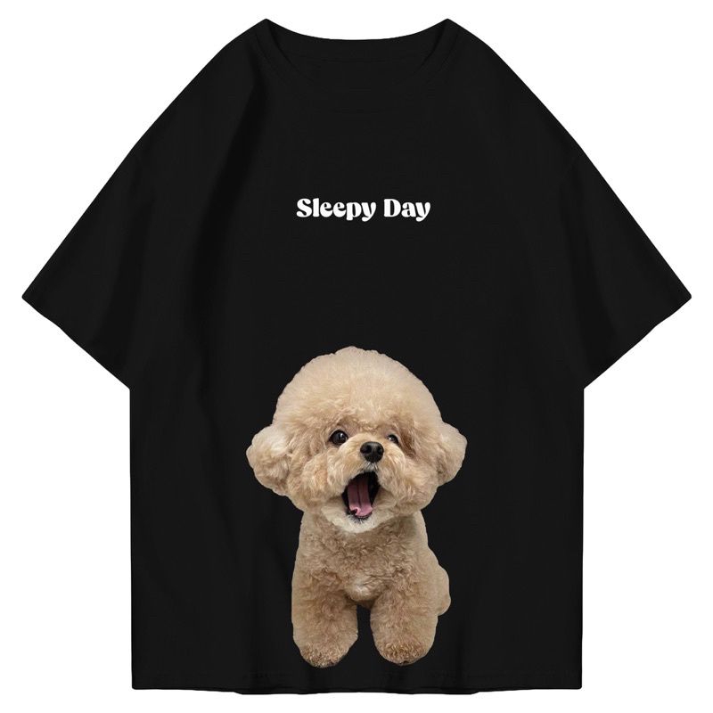 Oversized Sleepy Poodle Tshirt  | Kaos Streetwear Unisex Tee 1