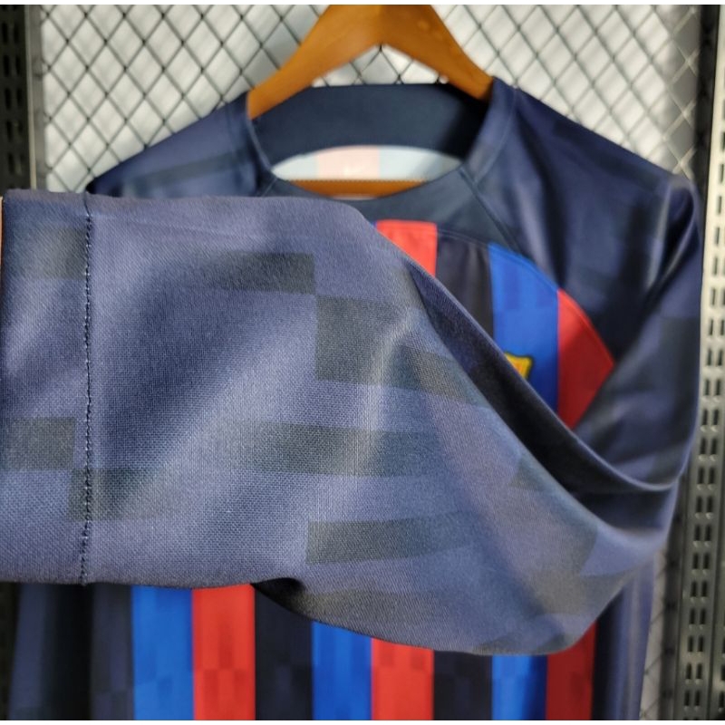 (LONG SLEEVE) JERSEY BARCELONA HOME LS NEW 2023 BAJU BOLA LENGAN PANJANG GO GRADE ORIGINAL IMPORT MU