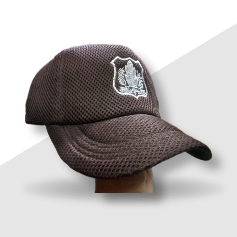 TOPI LOGO KEWENANGAN WARNA COKLAT