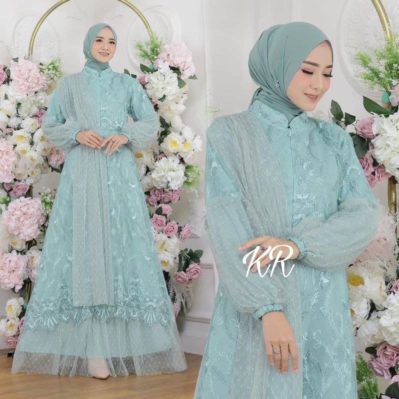 MAXY KAMILLA, BRUKAT SPANDEX, GAMIS HIJAB MUSLIM, MAXY DRESS