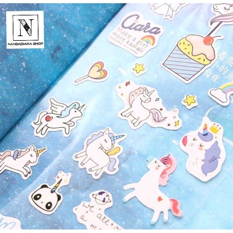 

STIKER UNICORN BUKU HP UNIK LUCU MURAH