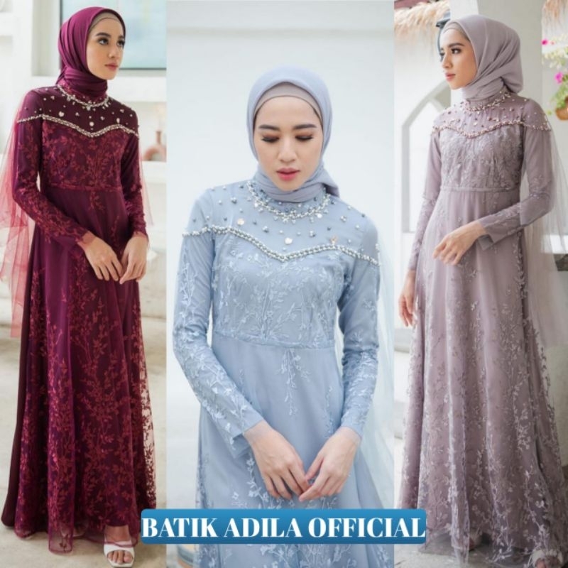 GAMIS TERLARIS BRUKAT NAMIRA/ GAMIS FASHION REMAJA/GAMIS PESTA NIKAHAN size S M L XL