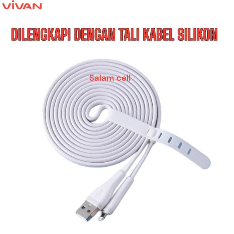 Kabel Data iphone Vivan SL100S Quick Charge Kabel Lightning Original Garansi Resmi