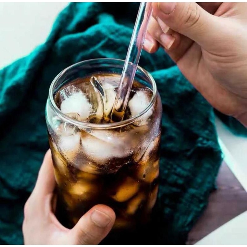 Gelas Minum Estetik 400 ml / Gelas Can Cooler / Gelas Mug Kaca / Gelas Jus / Gelas Bir
