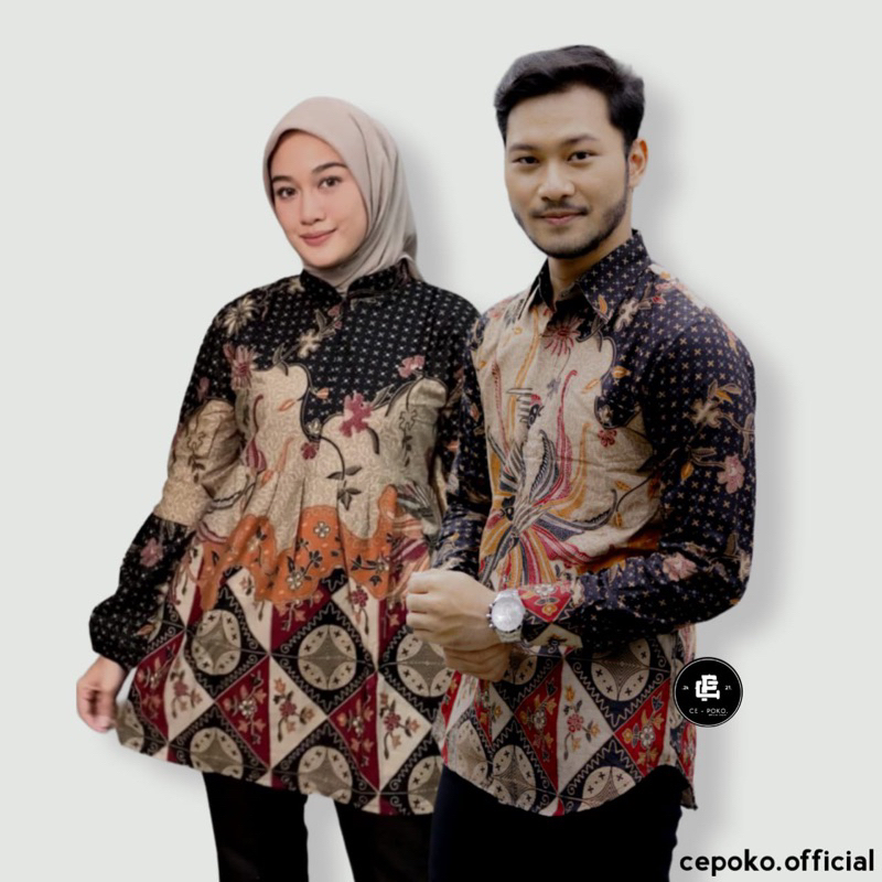 Maura Couple (COD) - Sania Ruffle Batik Couple ori Ndoro jowi DNT Garansi Termurah Shopee