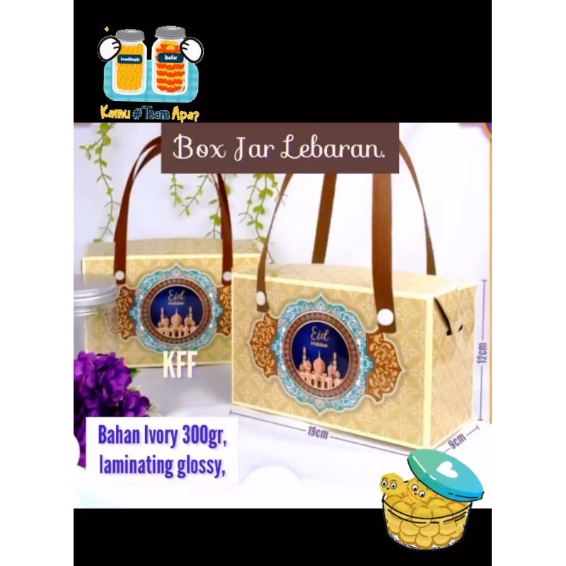 

Box Lebaran 19x9x12cm Tersedia Warna Gold,Biru & Pink(per pcs)