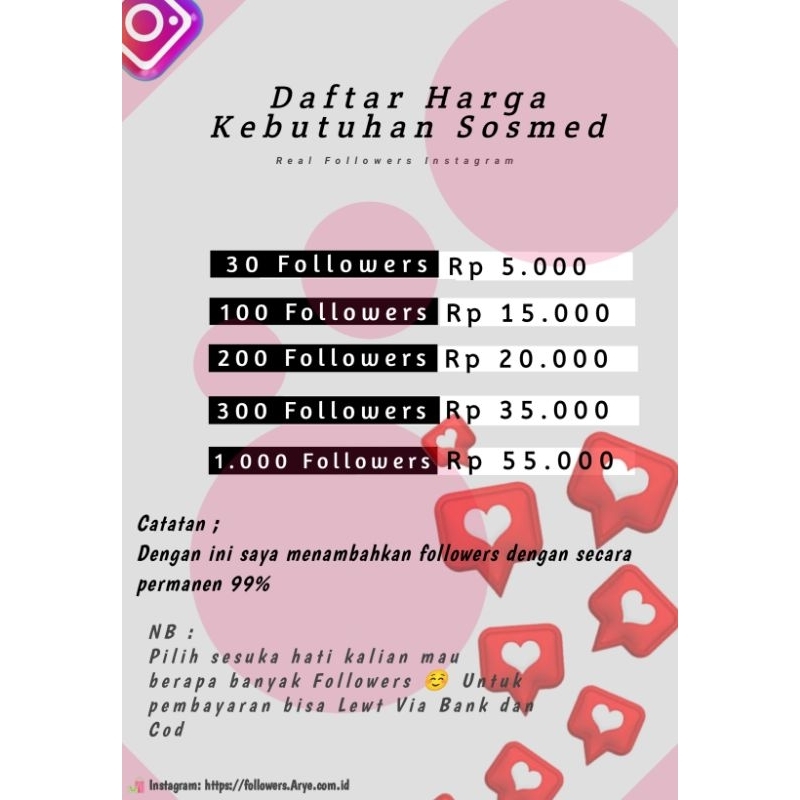 Penambahan Followers Instagram