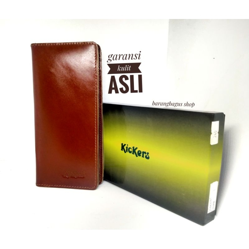 Dompet panjang garansi full Kulit asli Pria wanita Import kickers