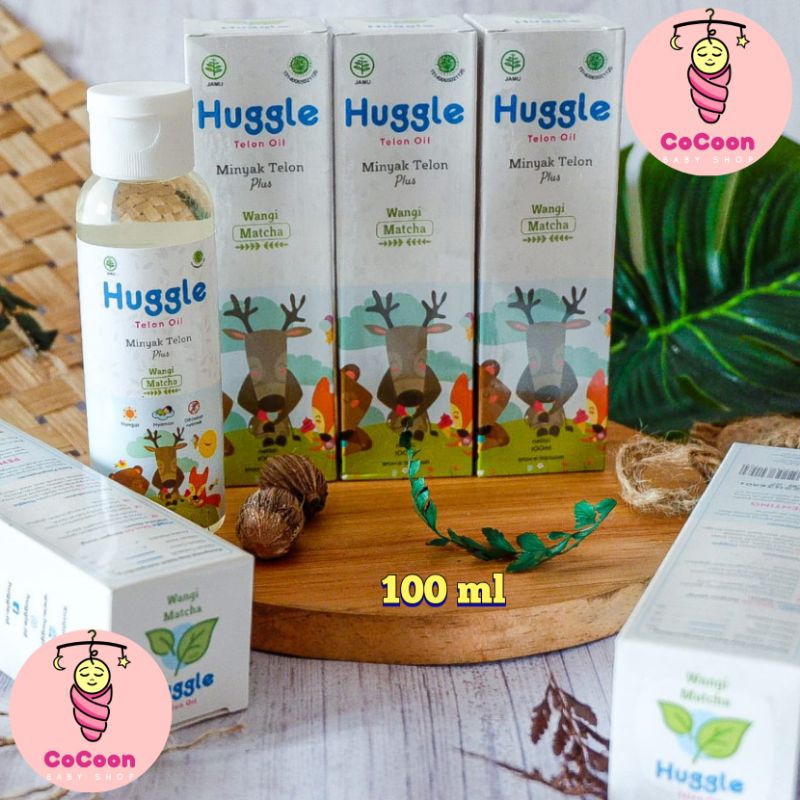 Minyak Telon Bayi Premium Hugel Huggle Telon Oil Aroma Matcha 100 ml