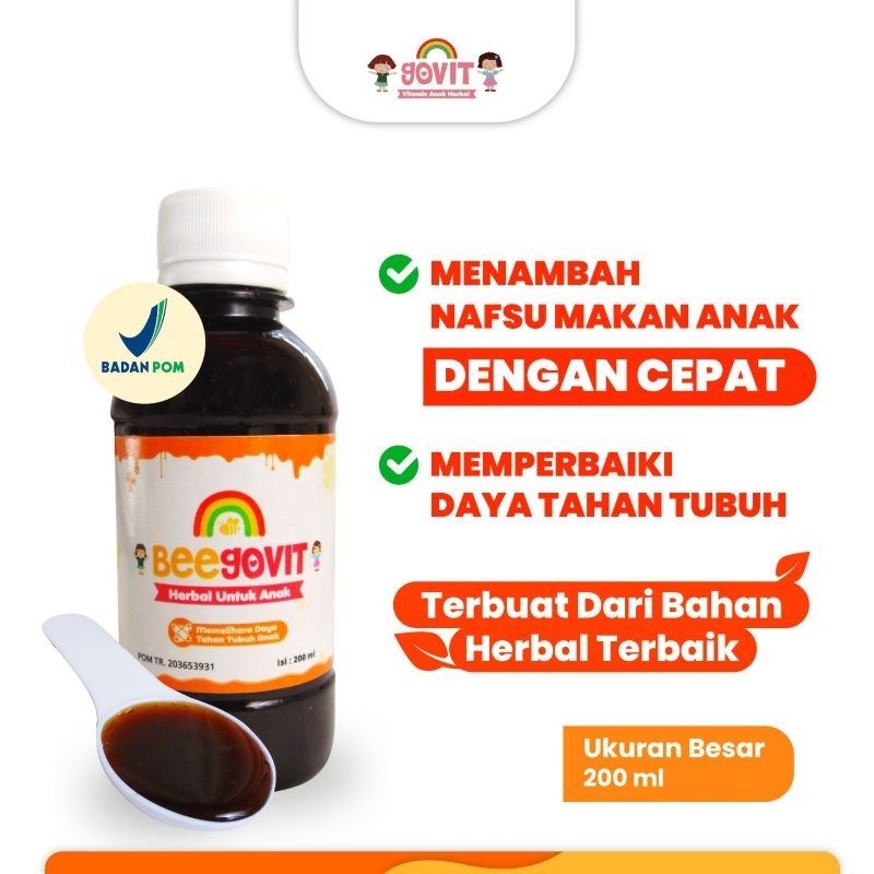 GOVIT 200ml Agen Malang.Vitamin Anak Herbal.