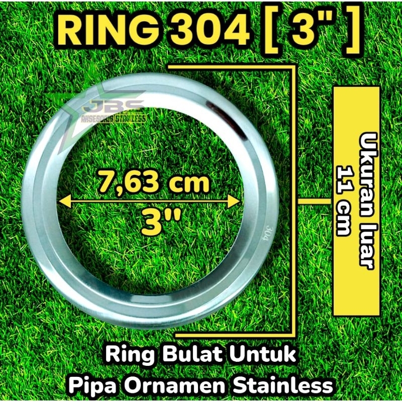 RING STAINLESS SS 304 - VARIAN UK: 1½&quot;, 2&quot;, 2½&quot; 3&quot; Inchi