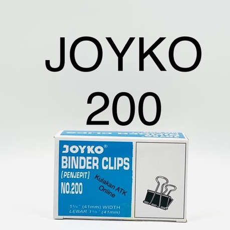 

( DAPAT 1 PAK ) Binder Clip / Klip Kertas / Penjepit Kertas Joyko 200 1 Pak isi 12 Pcs