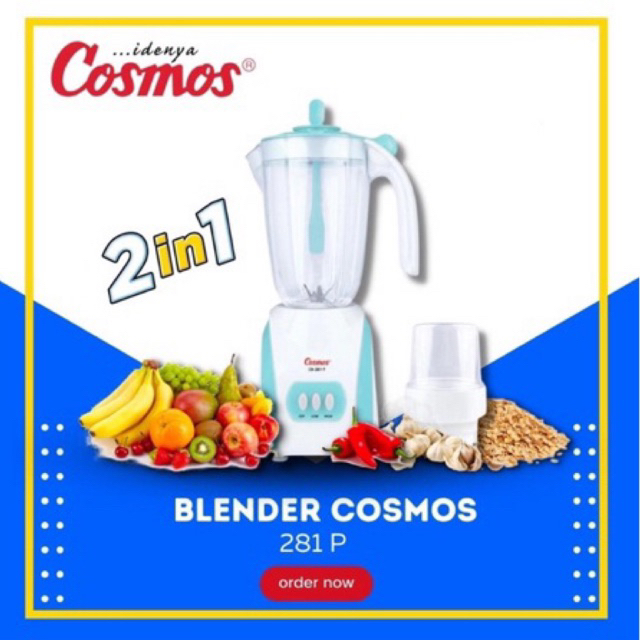BLENDER 2in1 CB-281P COSMOS/ANTI KARAT/BLENDER OTOMATIS