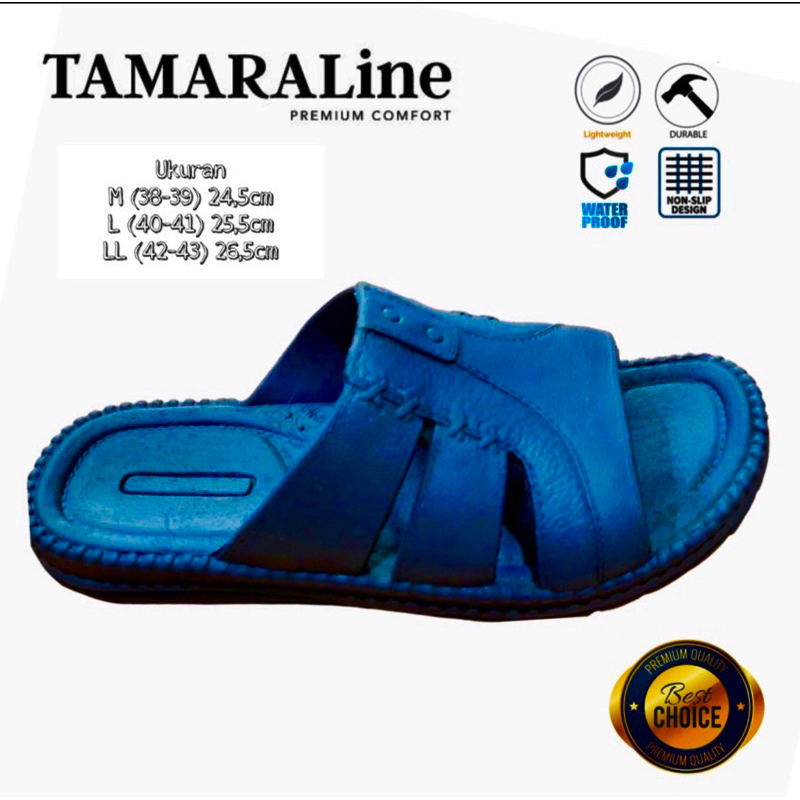 Sandal Selop Slide Slip on Karet Pria Dewasa / Remaja - TAMARALINE 185 / Bahan Premium Lentur Empuk Ringan Kuat Anti Slip Anti Air / Model Sandal Casual Santai Rumah Hotel Outdoor Kamar Mandi Murah Original