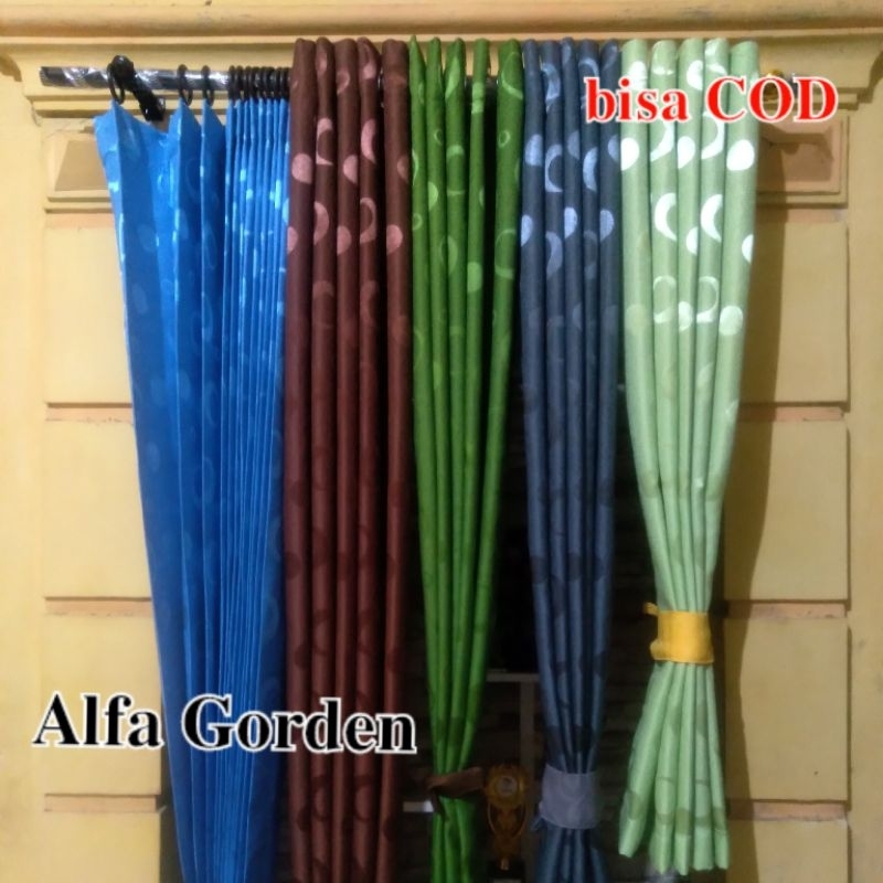 Korden Kolongan Minimalis Murah Gorden Minimalis Jendela Gorden Motif Minimalis Kain polkadot Gorden