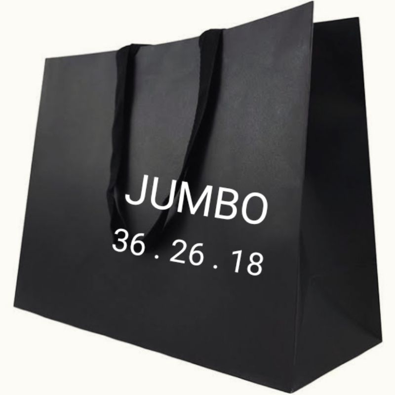 

PAPERBAG JUMBO XXXL HITAM LEGAM || 36 . 18 . 26