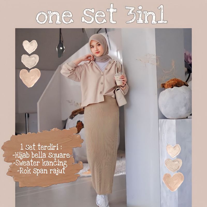 Paket Ootd jaket / Paket Ootd wanita Set Rok / Paket Ootd Wanita / Setelan Wanita Kekinian / Setelan