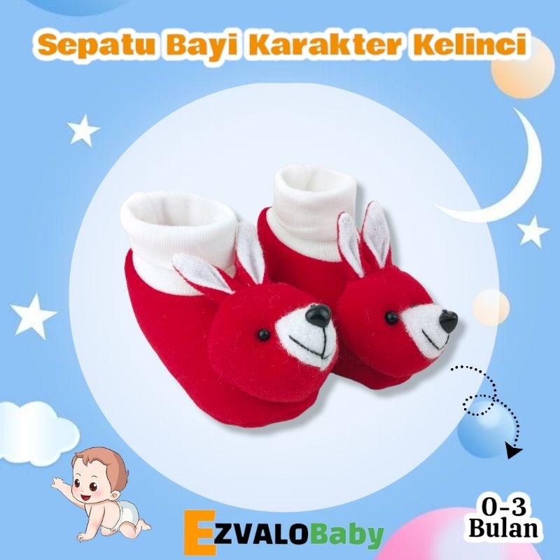 SEPATU BAYI NEWBORN KARAKTER KEPALA KELINCI