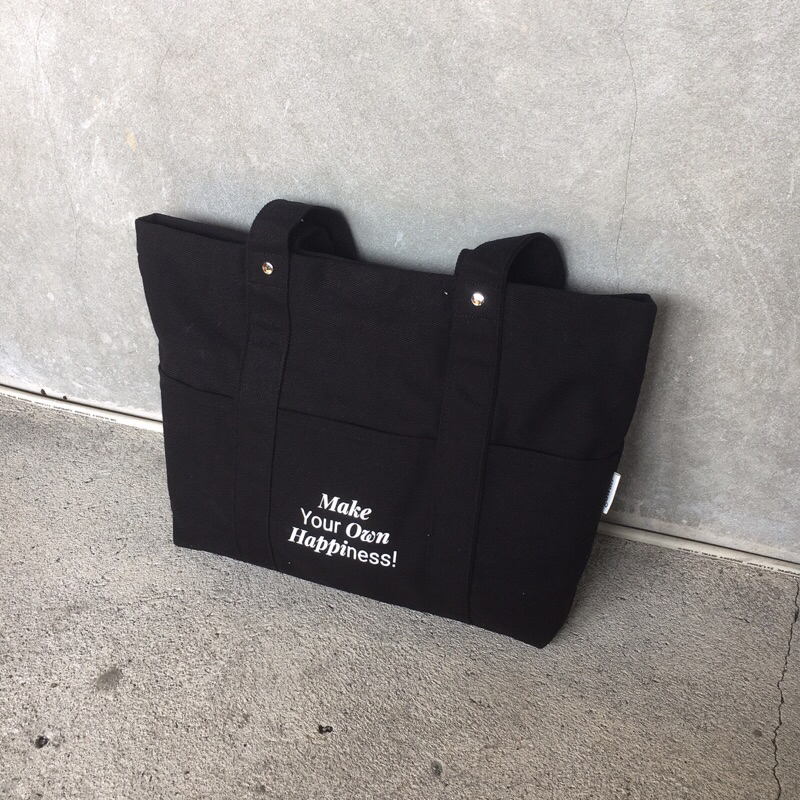 Happiness! 03 Black Totebag