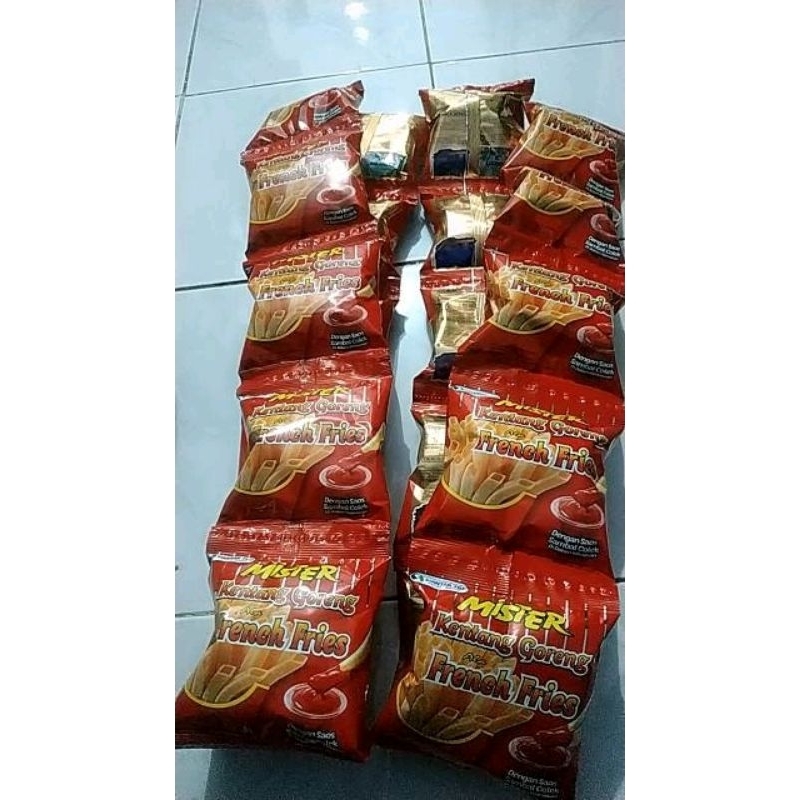 

french fries_kentang goreng jajanan/snak anak renteng ecer 1000 murah lengkap