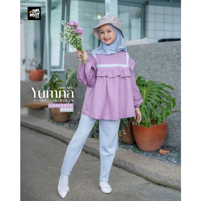 Ammar Kids Setelan Baju Anak Perempuan Terbaru One Set Yumna Bless and Bloom Ammarkids