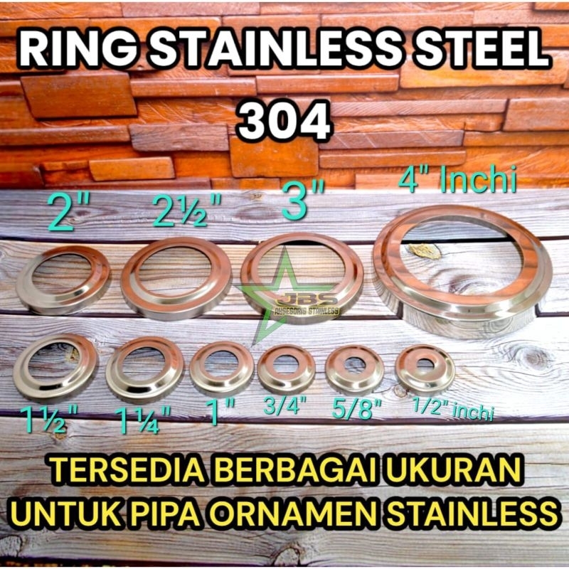 RING STAINLESS SS 304 - VARIAN UK : 1/2&quot;, 5/8&quot;,  3/4&quot;, 1&quot;, 1¼&quot; Inchi