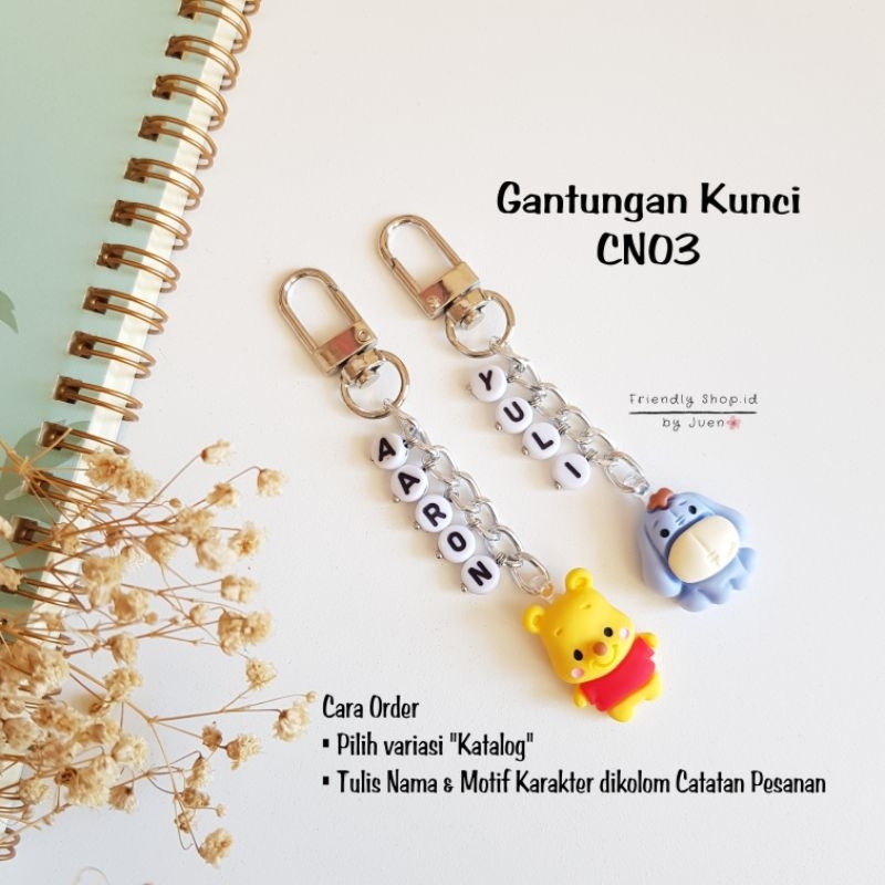 Gantungan Kunci Custom Nama CN03 / Gantungan HP / Gantungan Tas / Gantungan Aksesories / Keychain / Bag charm