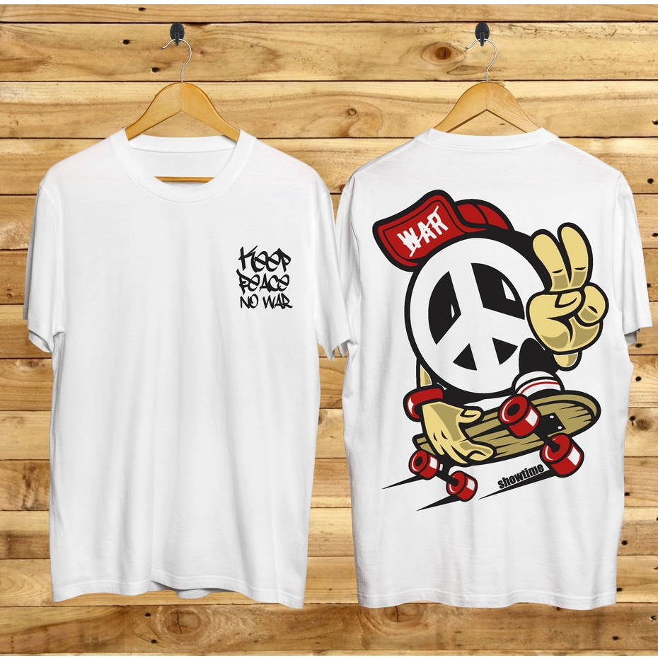 Baju Kaos Distro Tshirt Pria Wanita Boneka Keren Lengan Pendek Terbaru Keep Face Cewek Cowok Motif Sablon Bergambar Samurai Dragon Cod Couple Unisex