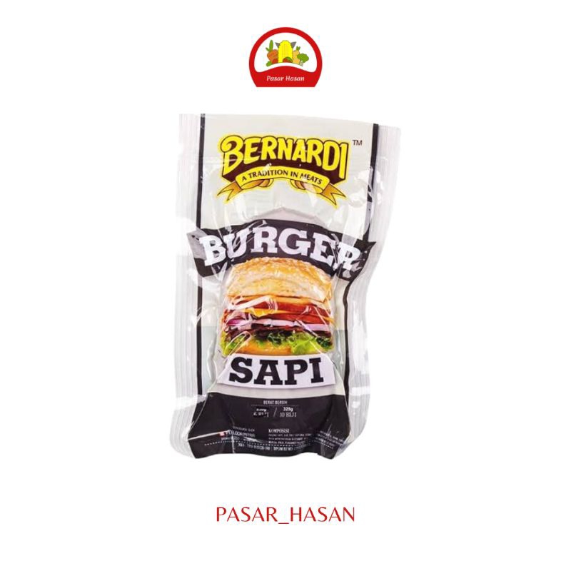 

250gr Daging Burger Sapi Bernardi | Frozen Food | Pasae Hasan