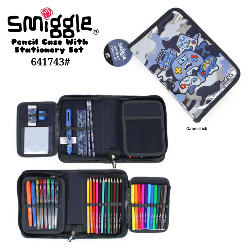 

Pencil Case Smiggle With Stationary Set