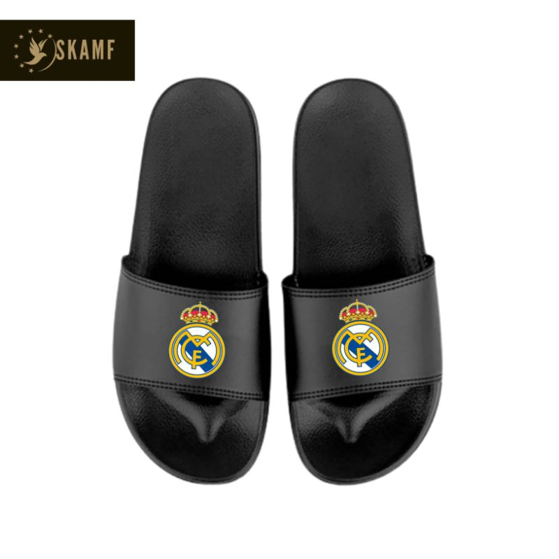 SANDAL SLIP ON | SENDAL | REAL MADRID | SENDAL BEST SELLER | SENDAL CLUB BOLA | SLIP ON PRIA WANITA 