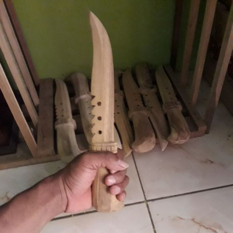 Belati kayu panjang30cm/belati kripen/kayujati TPK/PERHUTANI