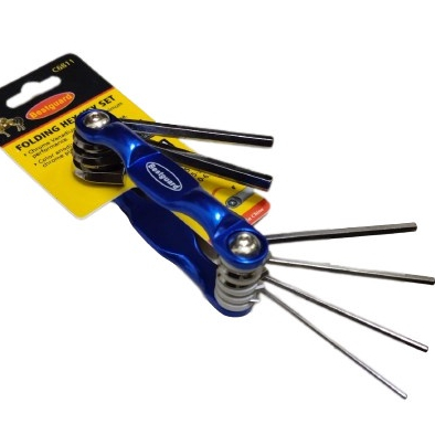 Kunci L Set Lipat Bintang / Folding torx key set/Toolkit Folding Hex Key Set 7 Pcs Kunci L Segi Enam 1.5 2 2.5 3 4 5 6 BERKUALITAS