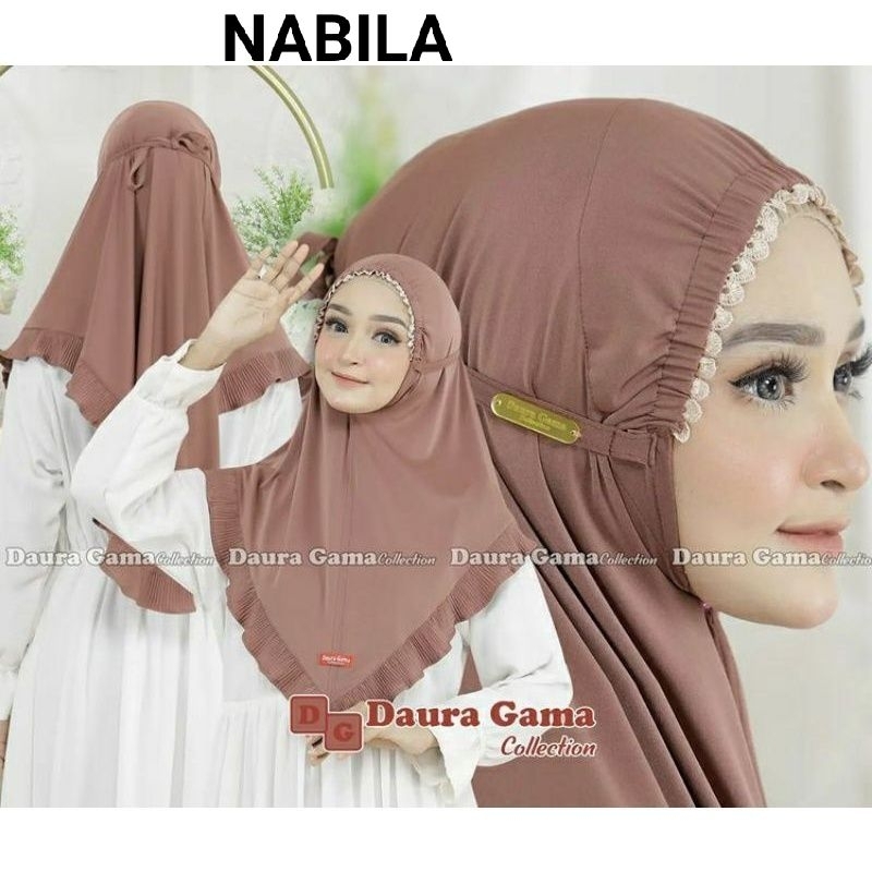 BERGO NABILA SANDRA ZARA AQILA ORI DAURA GAMA HIJAB INSTAN