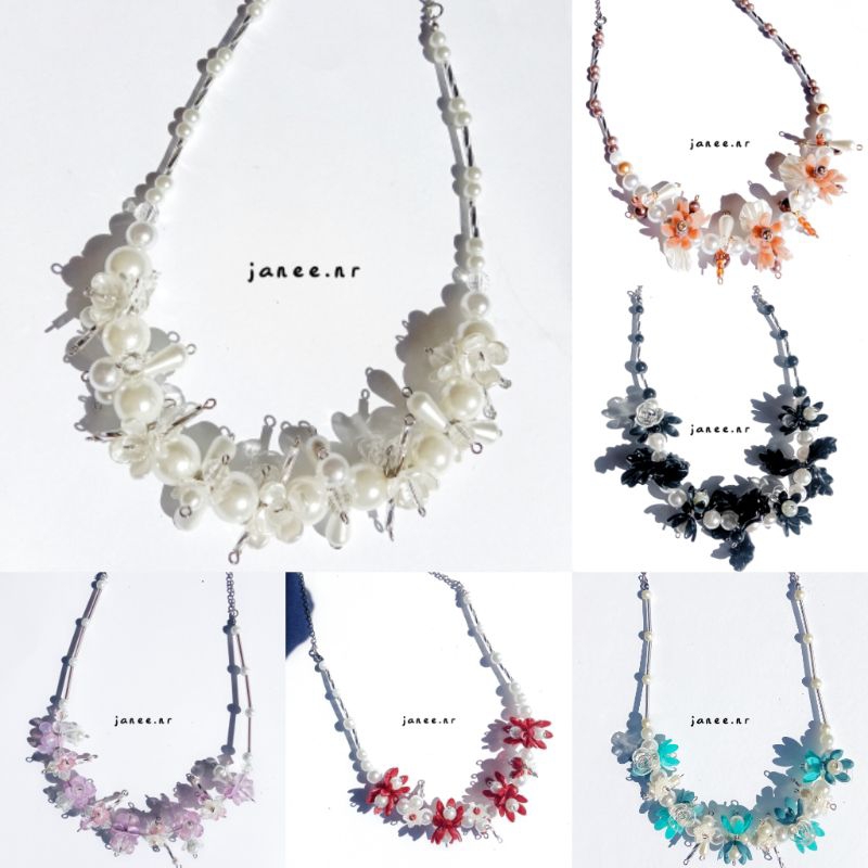 kalung crystal hijab beads premium necklace