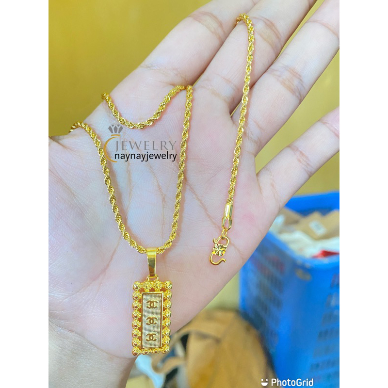 Kalung Tambang 2 Suku Lapis emas 24K