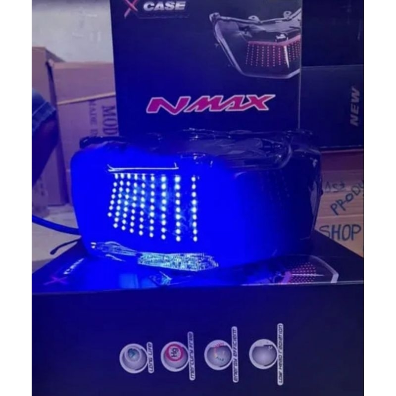 Lampu Stop Nmax old Colosium 6mode Terbaru Blue and Red