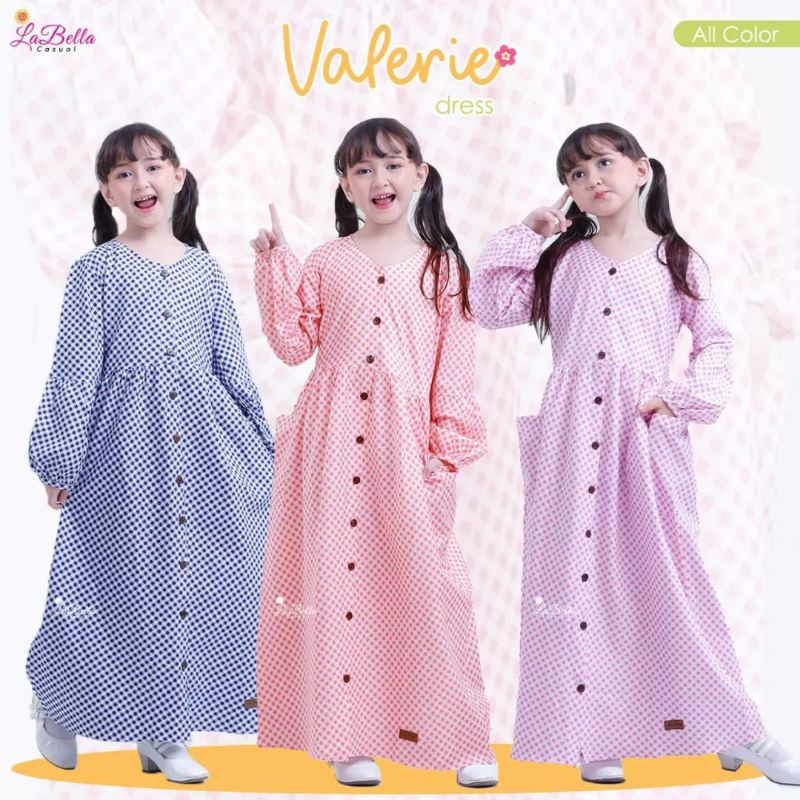 Gamis Anak Perempuan Valerie Labella / Dress Anak Perempuan by Labella / Gamis Original Labella