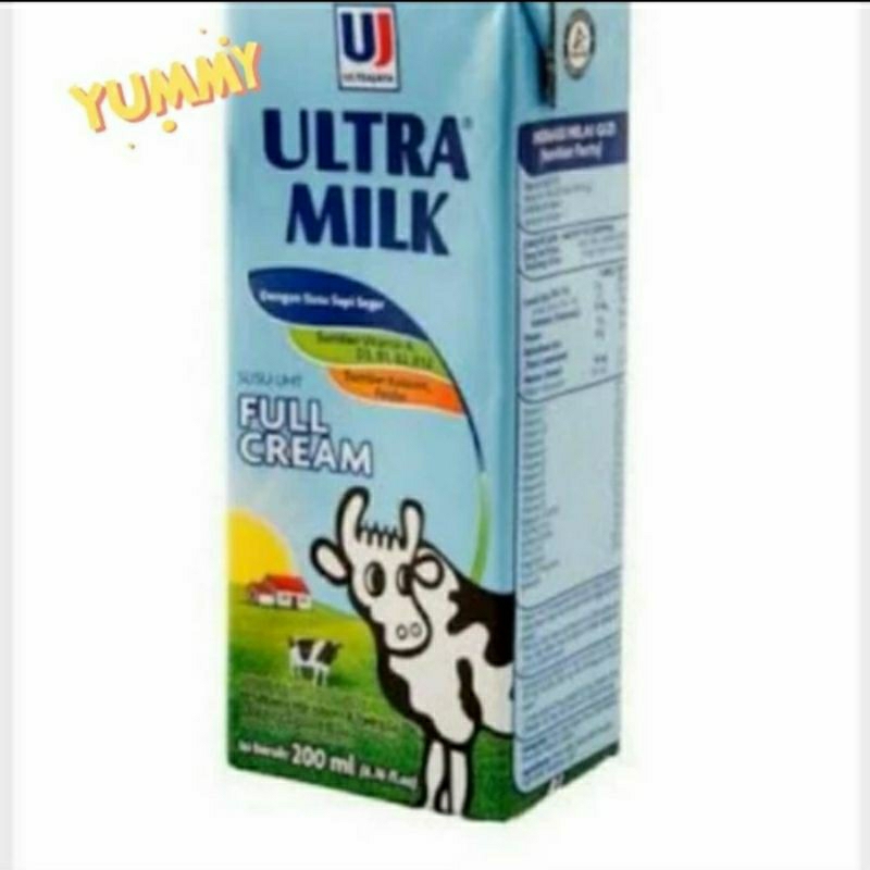 

[per Piece] Ultra susu uht full cream 200 ml | per piece