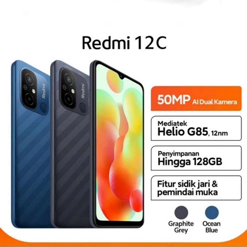 Xiaomi Redmi 12C 4/128 4/64 3/32 Garansi Resmi