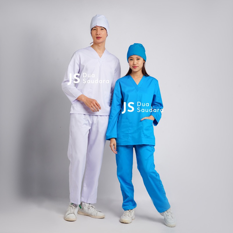 (NEW COLOR) BAJU OK / BAJU JAGA/ SERAGAM PERAWAT/ BAJU JAMAL/ MEDICAL SCRUBS/ BAJU OK LENGAN PANJANG