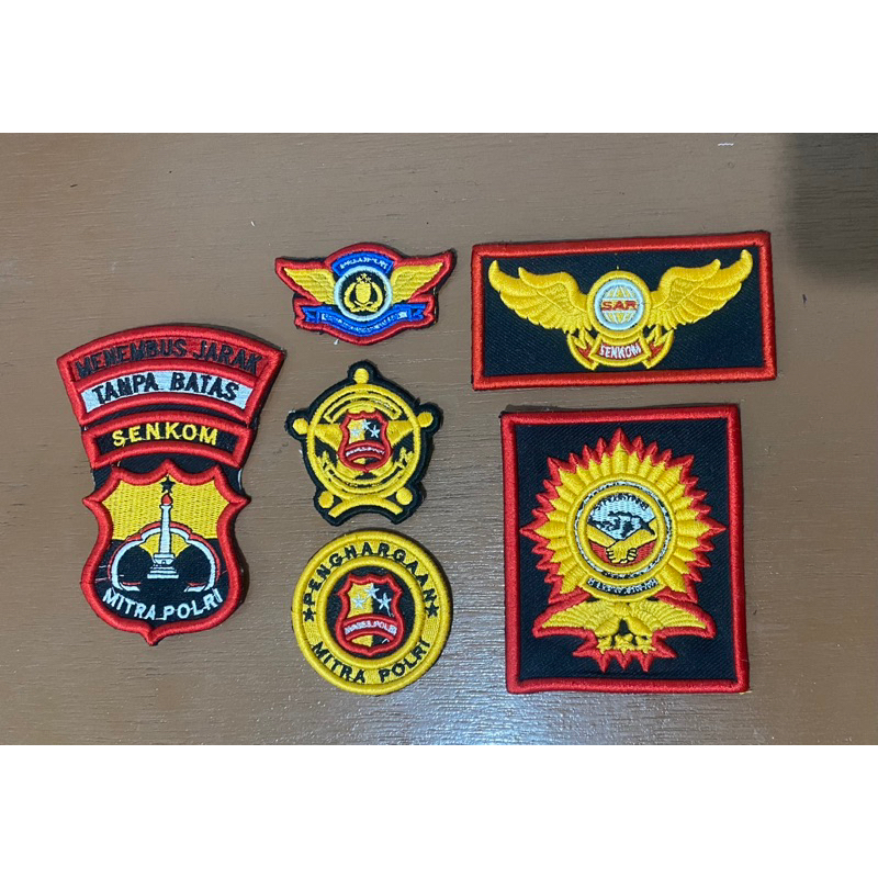 Atribut Senkom Bordir Timbul 6pcs