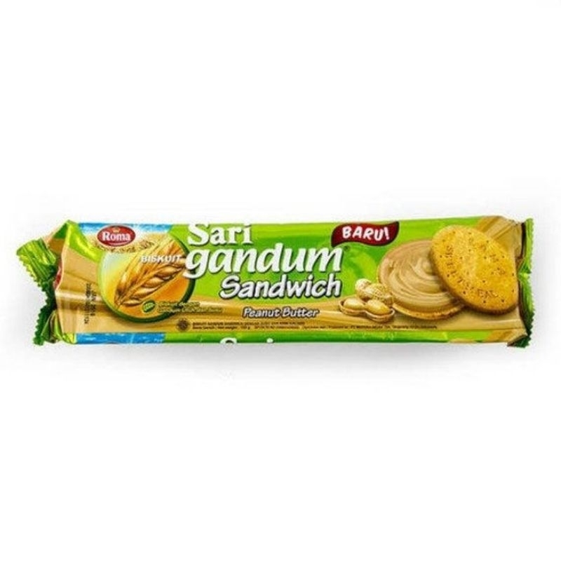 

Roma Sari Gandum Sandwich Biskuit Peanut Butter 108 g