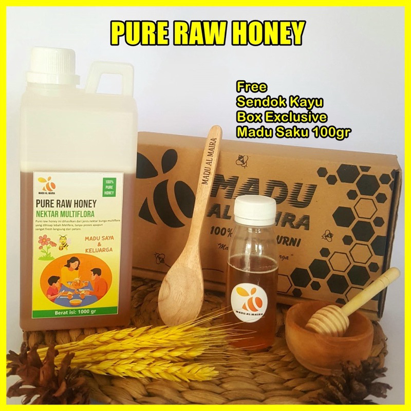 madu murni madu randu 500 gr asli tanpa campuran / madu kesehatan raw honey / asli madu pati