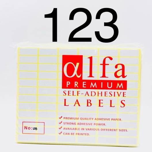 

Stiker Sticker Label Nama Undangan Harga Alfa No 123 / 11 mm x 30 mm