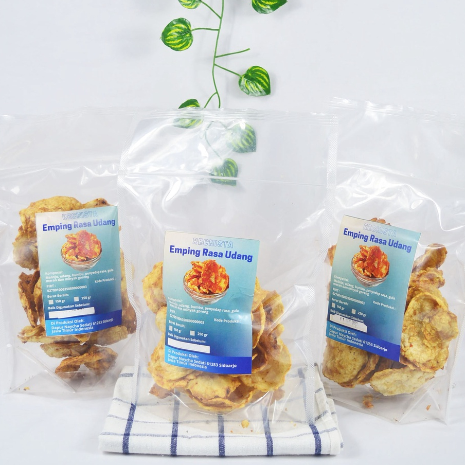 

Emping Rasa Udang Renyah Keripik Kerupuk Cemilan Snack Enak Murah Emping Melinjo (Belinjo udang goreng)