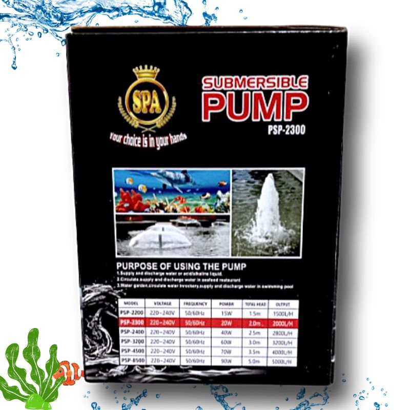 PROMO MURAH Pompa Kolam Aquarium Submersible SPA PSP 2300